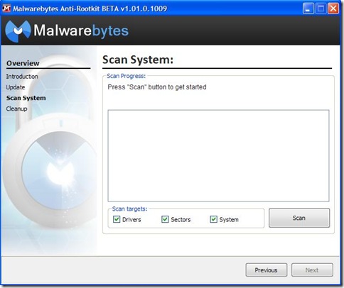 Malwarebytes Anti-Rootkit Scan System