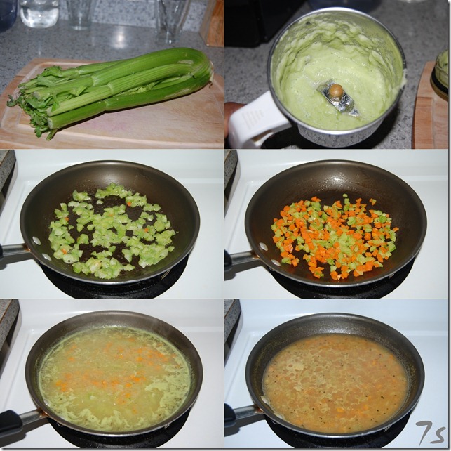 Celery soup process