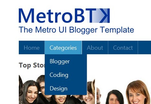multi level menu bar