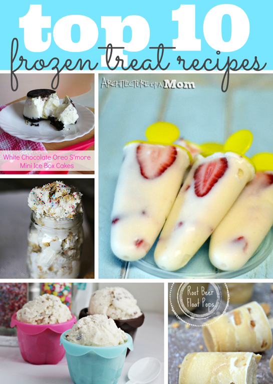 Top 10 Frozen Treat Recipes #gingersnapcrafts #linkparty #features #recipe