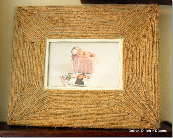 diy projects with jute--make a jute wrapped picture frame