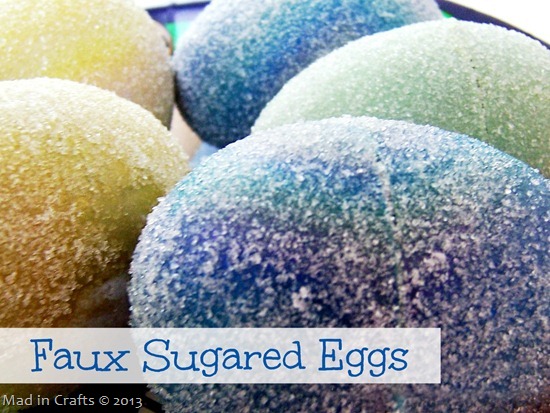 faux sugared eggs