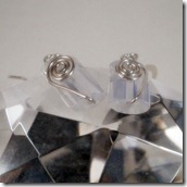 Small White Swirl earring