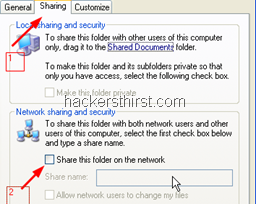 Windows XP sharing