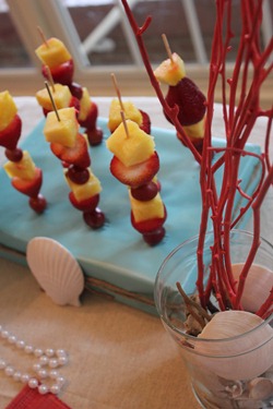 Under the Sea Party Coral Kabobs