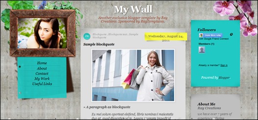 My Wall Blogger Template