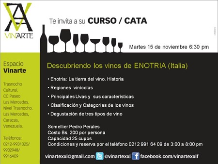 CURSO CATA Descubriendo los vinos de Enotria (Italia) NOV 2011