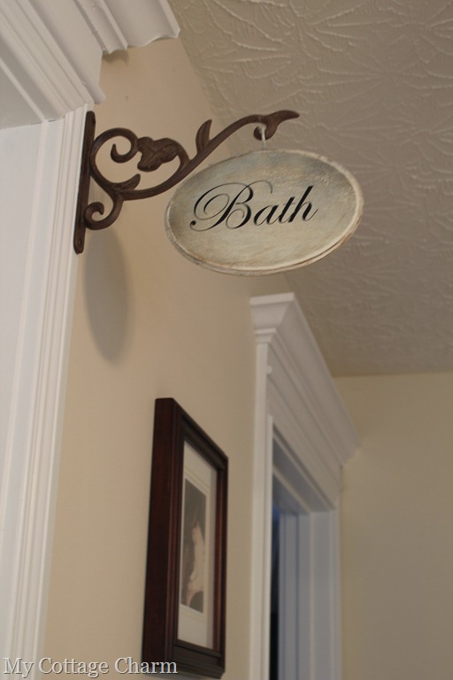 try adding a sign to direct guests to your half bath