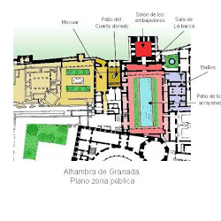 46 bis1 - Plano de la zona publica de la Alhambra de Granada