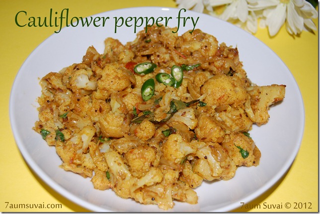 Cauliflower pepper fry
