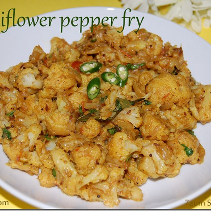 Cauliflower pepper fry