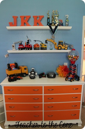 Clean out your kids room and display the toys they play with.