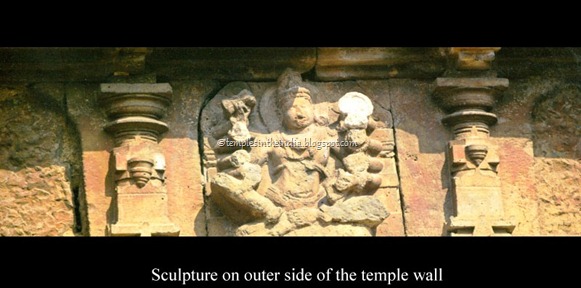 Sculpture on outer side of the mahalakshmi temple wall kolhapur