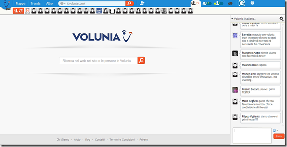 Volunia Home Page