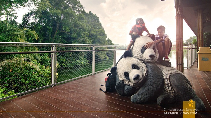 A Sculpture of Singapore's Giant Pandas