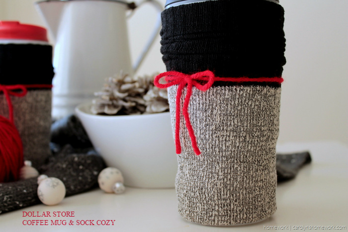 Dollar Store Coffee Cup Sock Cozy - carolynshomework (7)