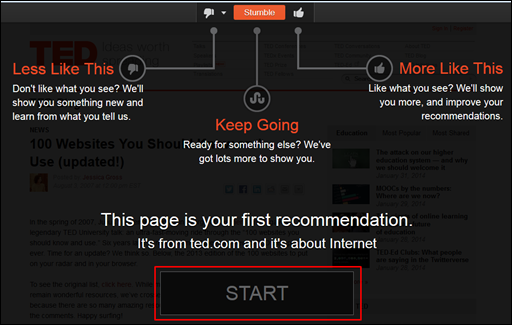 Veja apenas o que mais lhe agrada na internet -StumbleUpon - Visual Dicas