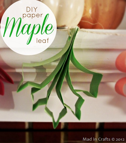 DIY paper maple leaf
