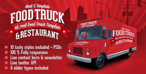 Food Truck & Restaurant 10 Styles - HTML5 Template - Restaurants & Cafes Entertainment