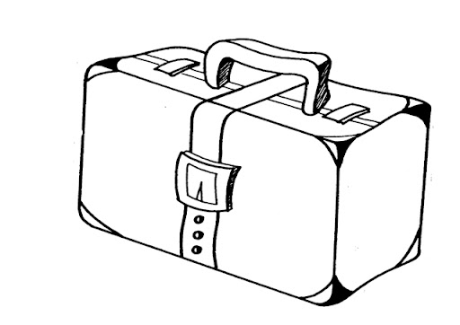 DIBUJOS DE MALETAS PARA COLOREAR