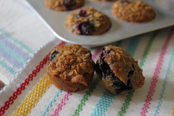 Healthy Blueberry Oatmeal Mini Breakfast Muffins