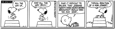 Peanuts 1976-05-17 - Snoopy as a jogger