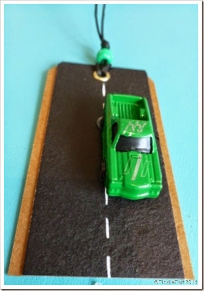 Micro car gift tag. car gift tag