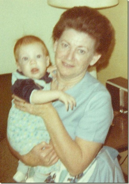 Grandma Evans and Cory 1969 001