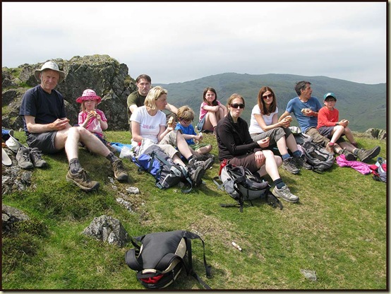Lunch by the summit of Helm Crag