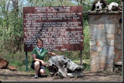 October 17, 2012 me & Serengeti sign