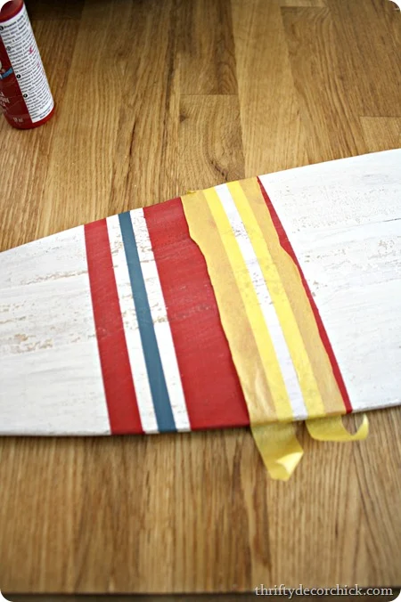 nautical stripes boat oar