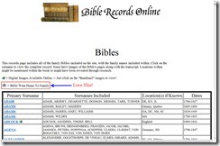 Bible Records Online Website List of Bibles by Surname
