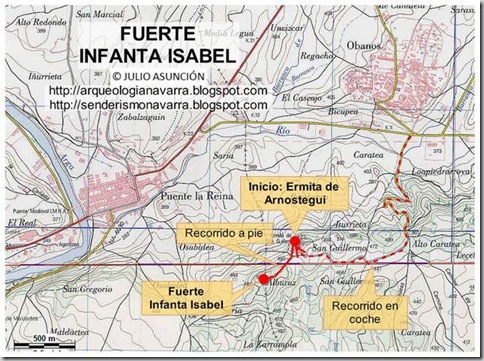 Mapa ruta Fuerte Infanta Isabel