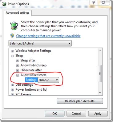 Windows 7 Sleep Mode Not Active