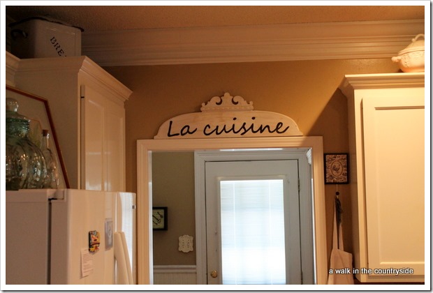 la cuisine - the kitchen in French sign