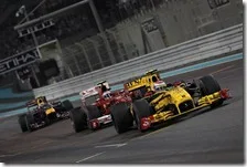 Petrov, Alonso e Webber nel gran premio di Abu Dhabi 2010