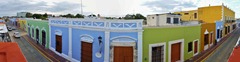 Campeche street panorma from our rooftop view.
