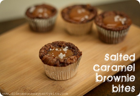 Salted Caramel Brownie Bites copy