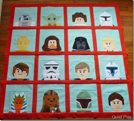 Lego Star Wars Paper Pieced Blocks Now with Sashing