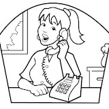 pic Facil Dibujo De Secretaria colorear dibujos de secretarias