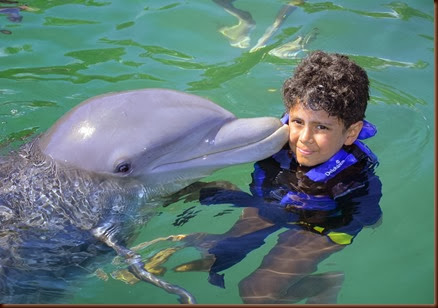 Mergulhando com golfinhos em Xel Ha, México