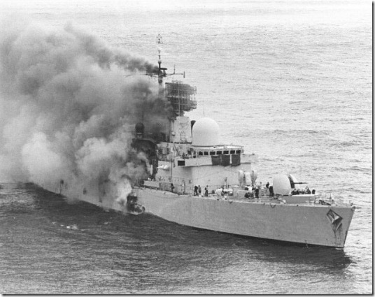 HMS-Sheffield-MoD-2-S hundido en Malvinas