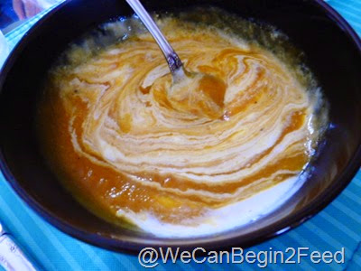 Spicy Carrot and Butternut Squash soup with yogurt2