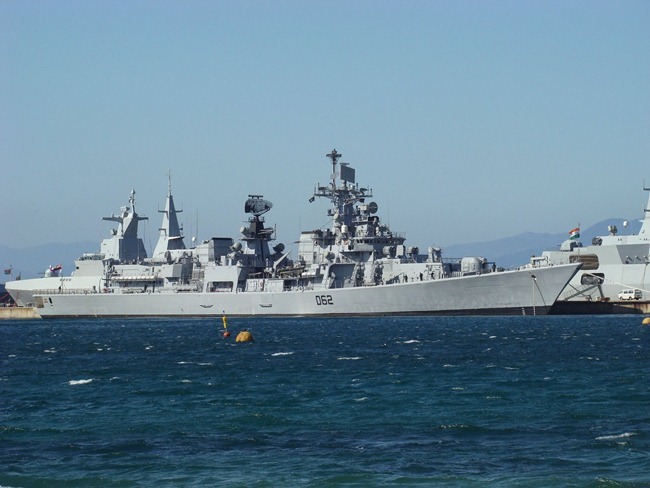 Indian Navy Warship, INS Mumbai, in South Africa for the IBSAMAR exercise