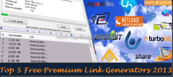 Top 5 Free Premium Link Generators 2013