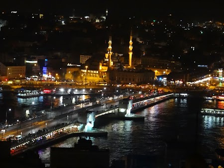 Obiective turistice Istanbul: Podul Galata si Noua Moschee