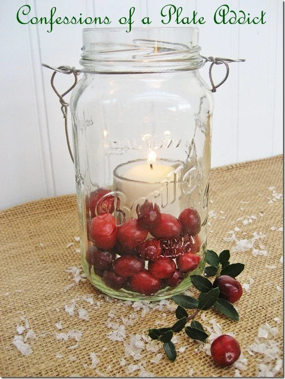 CONFESSIONS OF A PLATE ADDICT Mason Jar Christmas Candles2