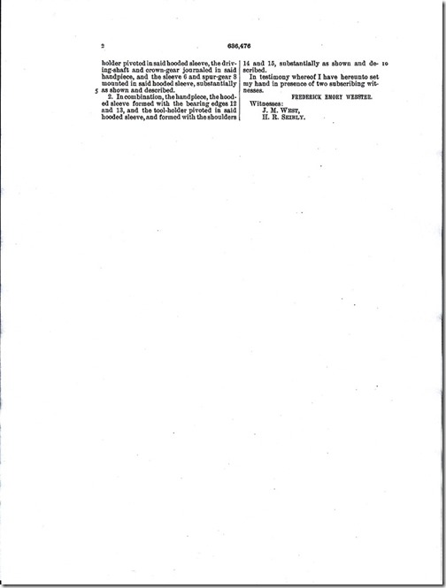 Frederick Emory Webster Patent Pg. 3