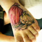 onion garlic food - Foot Tattoos Designs