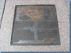 6619 Ottawa - Parliament Buildings -The Centennial Flame plaque